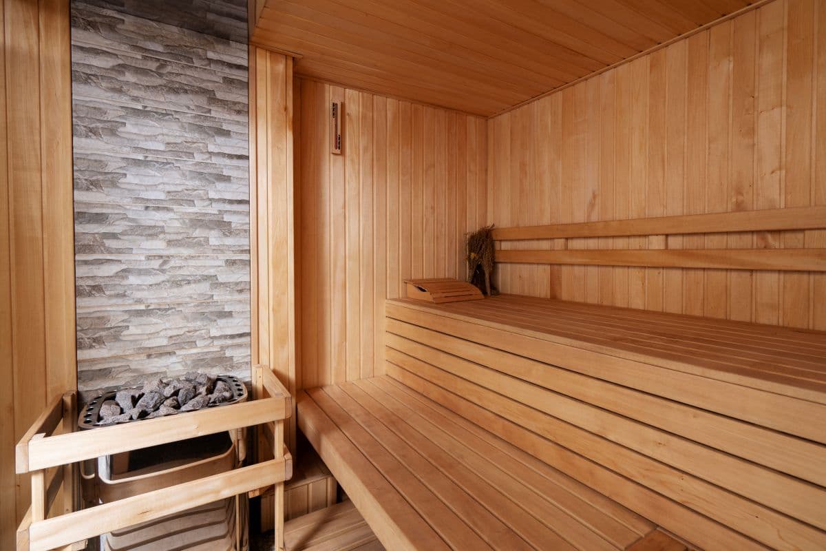 Indoor sauna room